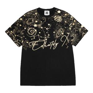 EdHardyX2024夏季新款星空休闲韩版宽松印花圆领短袖T恤体恤衫潮