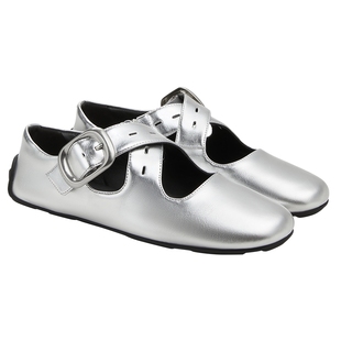 CHARLES&KEITH秋冬女鞋CK1-70580264交叉带平底玛丽珍鞋芭蕾舞鞋