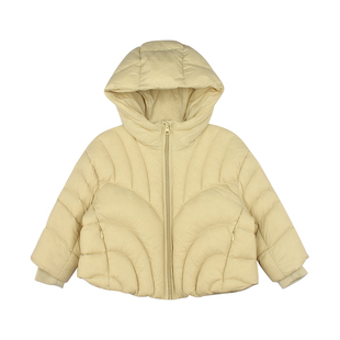 大耳象女童纯色小众连帽羽绒服冬季新款宝儿95白鸭绒保暖厚外套