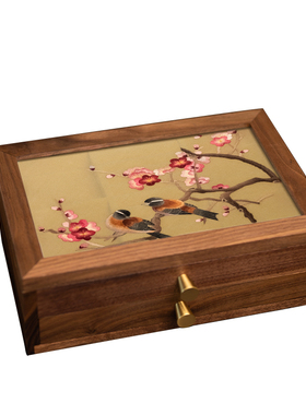 苏绣卧室首饰盒绣美收纳中式国风