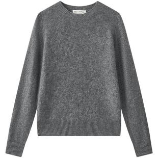 【100%山羊绒】【明星同款】MOP 25冬新款圆领长袖针织套头毛衣