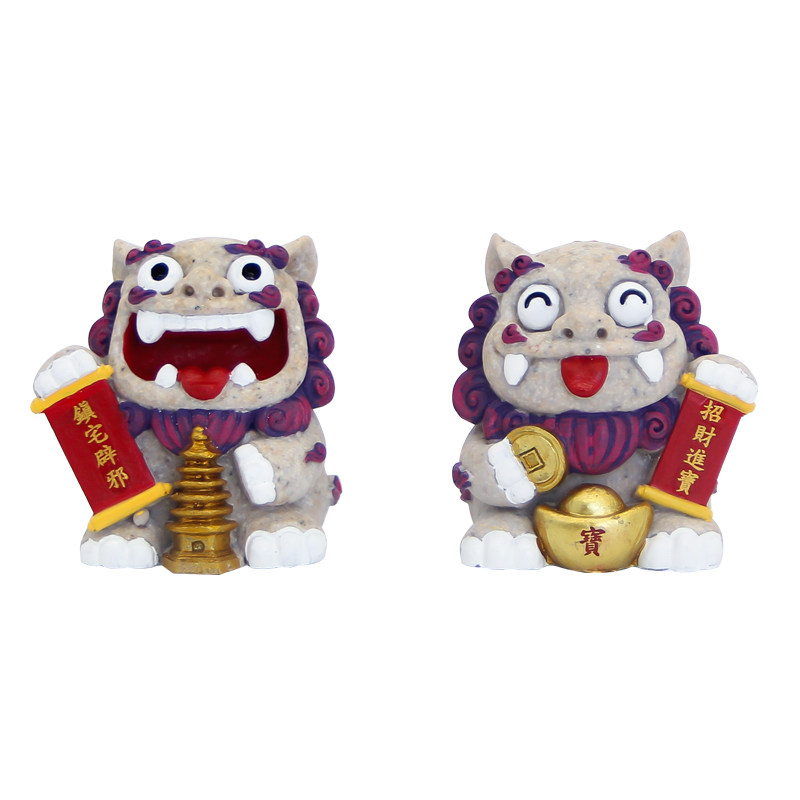 禧狮®纳福狮子摆件石敢当健康家居开店办公装饰桌摆丨乐城知礼