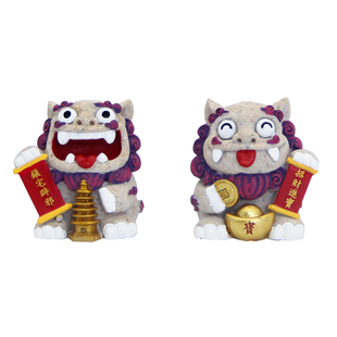 禧狮®纳福狮子摆件石敢当健康家居开店办公装饰桌摆丨乐城知礼
