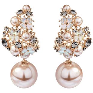 CAROMAY复古璀璨花容耳环女小众高级感个性气质耳坠2025新款耳饰