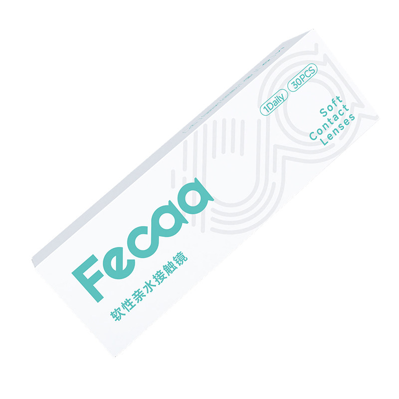 【裸感清晰】Fecaa菲可隐形眼镜日抛30片近视透明片水润舒适官方