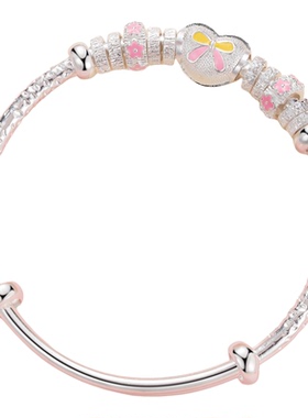 6-15岁女大童纯银实心手镯