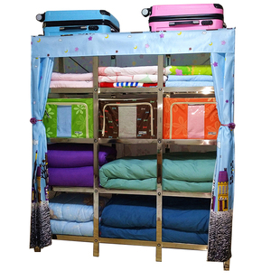 特价装放棉被子柜大号简易衣柜全钢架多层收纳柜折叠储物衣橱家