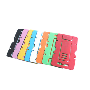 卡片式手机支架可调节通用手机座折叠便携桌面懒人支架耳机绕线器