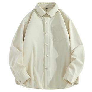 班尼路S&K系列灯芯绒长袖衬衫男款秋季新款青少年复古重磅打底衫A