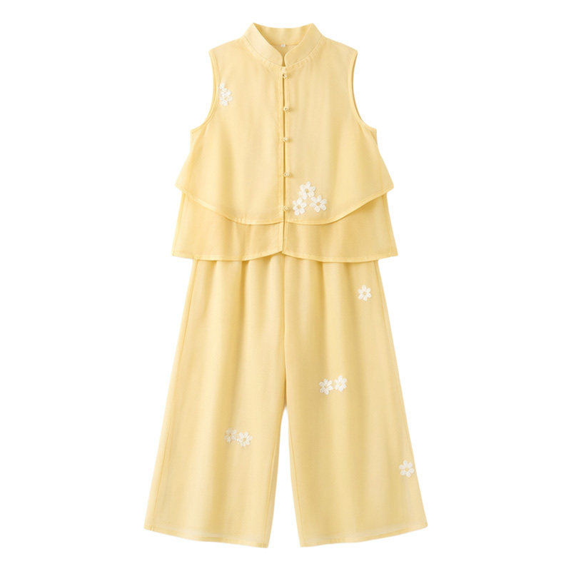 女童夏季新中式无袖汉服两件套