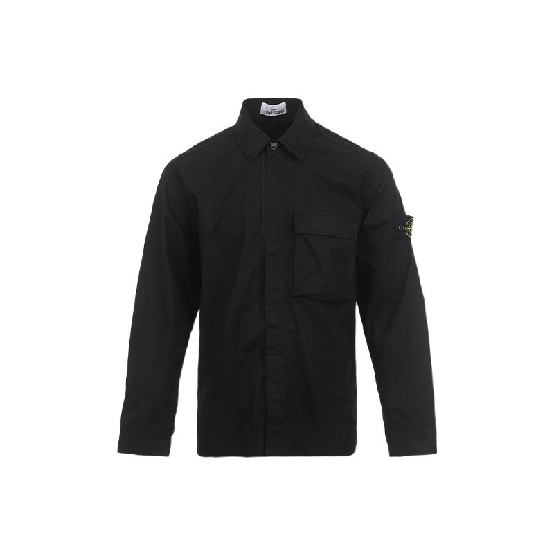 【自营】STONE ISLAND石头岛SS26男士胸袋饰标识徽章长袖衬衫休闲