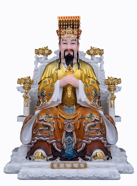 四御大帝汉白玉神像摆件