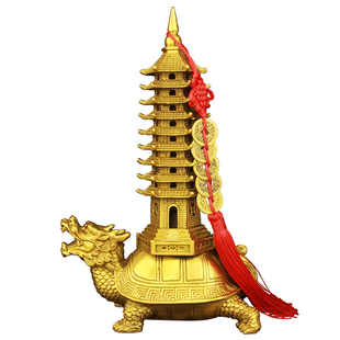 纯铜龙龟塔摆件 铜龙龟 文昌塔家居饰品工艺礼品摆件大小号