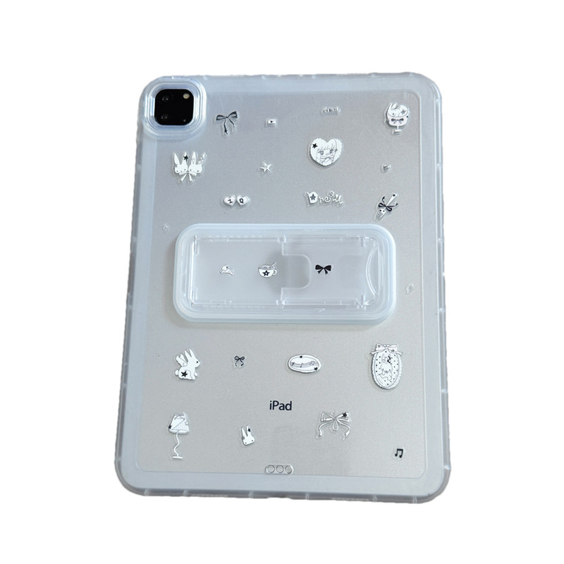 天使盐系兔子可调节适用苹果三星华为2025ipadpro保护套平板Air346789壳第十代小米Matepad女S可爱软9A萌1