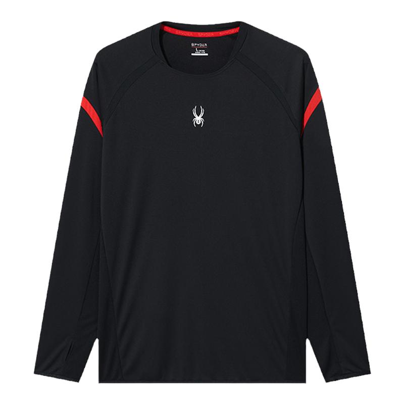 SPYDER蜘蛛男子圆领拼接透气撞色TRAINING长袖T恤23CS427M