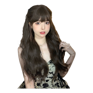 哼唧假发女长发全头套式羊毛卷假发大波浪长卷发Lolita全头套卷发