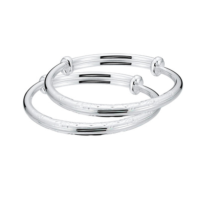 顺庆银楼纯银宝宝手镯周岁礼