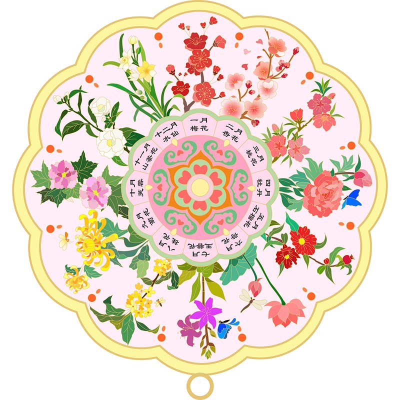 十二花神随身化妆镜国风文创便携