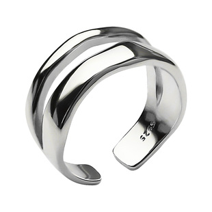 LUCKY双层线条流线型戒指女ins潮流小众设计简约学生百搭个性随形