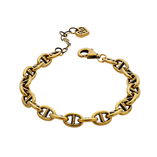 电黑金猪鼻子黄金手链男款女款手环男士复古纯金首饰5D硬金情侣款