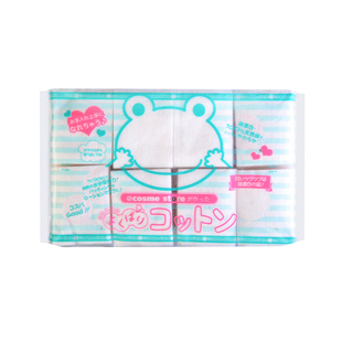 cosme store小青蛙化妆棉日本天然棉花无漂白纯棉高吸水力 120枚