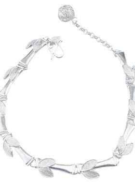 足银999竹手链花丝工艺