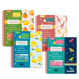 凯萨KAISA星系列独角兽凯撒本子美式笔记本a4线圈本考研英语单词本a4活页笔记本替芯高颜值空白加厚横线本子