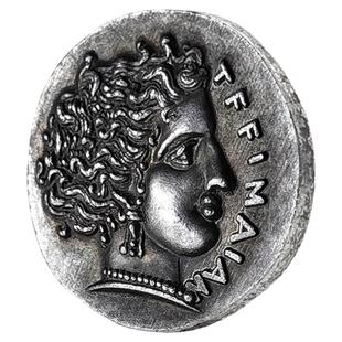 古希腊古典女神银币复古硬币玩具铜币微雕艺术品收藏把玩项链定制