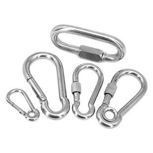304不锈钢弹簧扣螺母圈扣狗链扣安全登山扣保险扣葫芦扣连接扣环