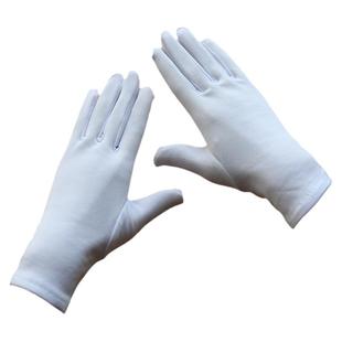 秋初冬礼仪白手套加绒手套弹力修身健身操黑白男女舞蹈户外运动春