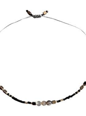 VIKIKO波斯湾玛瑙经典黑色小手链个性简约细女生闺蜜同款礼物