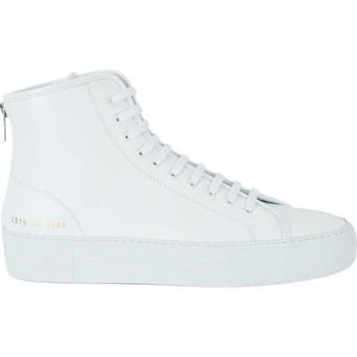【折扣】COMMON PROJECTS 女贴花皮革高帮运动鞋