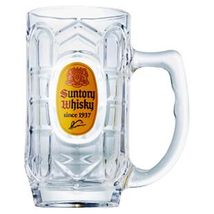 日本制三得利角牌威士忌洋酒杯水晶玻璃带把日式啤酒杯冰饮嗨棒杯