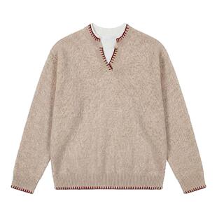 Hualun秋冬假两件毛衣男宽松cleanfit潮流针织衫保暖内搭休闲上衣