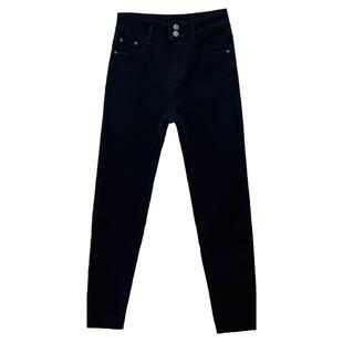 高腰显瘦加厚加绒小脚裤弹力修身牛仔裤女冬季裤子紧身铅笔裤靴裤