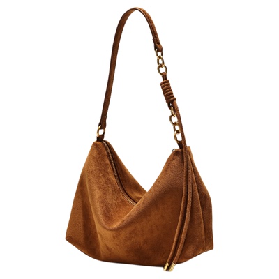 鹿皮绒腋下包包女单肩斜跨包