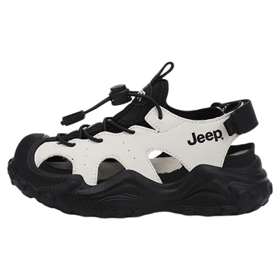 JEEP儿童包头运动凉鞋夏季网面透气男孩防滑跑步鞋男童女童休闲鞋