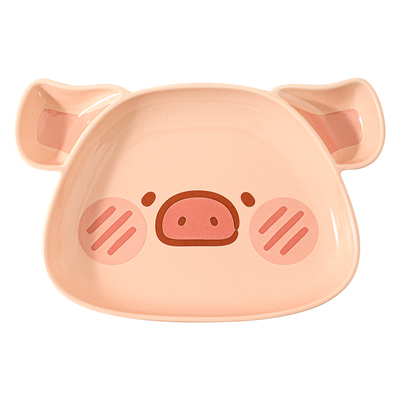 川岛屋LuLu猪可爱饺子盘子带醋碟