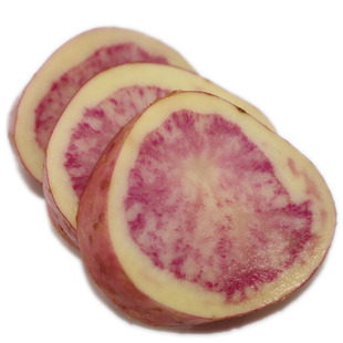 大凉山花心洋芋七彩土豆中大号紫五花马铃薯丽江红皮红心非转基因