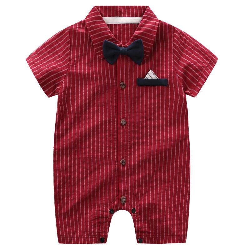 婴儿满月服百日照连体衣夏季