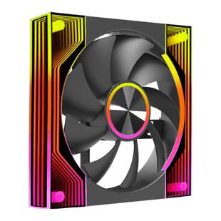 九尾狐棱镜10PRO台式电脑主机箱散热风扇12CM神光同步5V3针ARGB