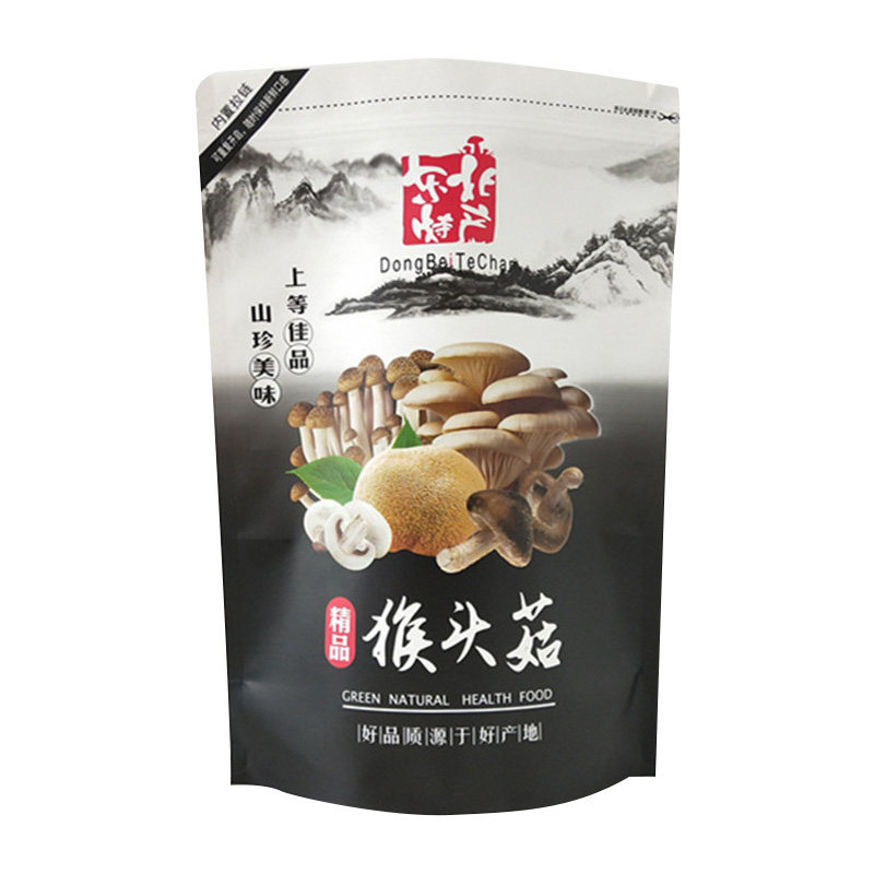 东北特产 秋木耳蘑菇猴头菇包装袋子250克白牛皮纸自封自立袋包邮