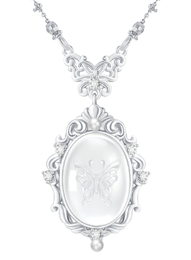 颂集「美神降临」白水晶纯银项链