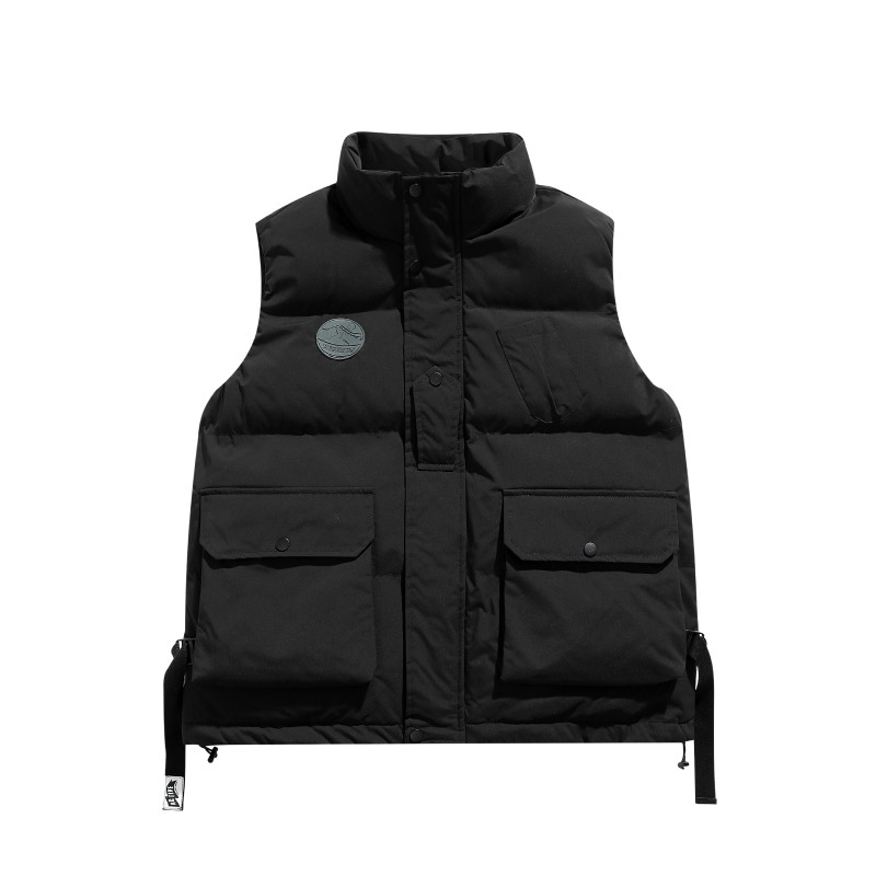 GEEEKPANDA立领勋章贴标棉服马甲