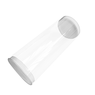 透明管带盖子硬管高透明配堵头防尘包装管大口径环保管子内径57.2