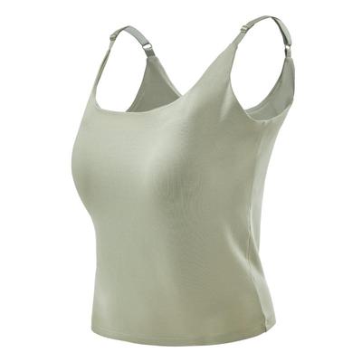 为体贴大码吊带背心女带胸垫夏季薄款百搭显瘦胖mm美背可外穿上衣