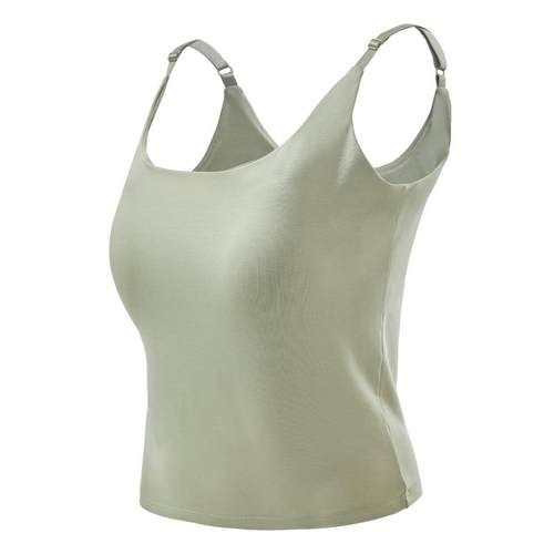 为体贴大码吊带背心女带胸垫夏季薄款百搭显瘦胖mm美背可外穿上衣