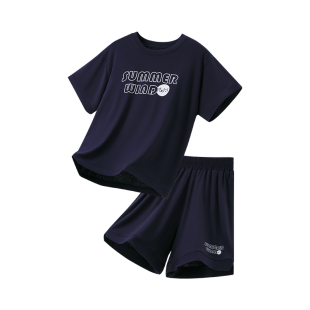 『不闷汗更轻松』薄款速干莫代尔儿童睡衣男童运动短袖套装青少年