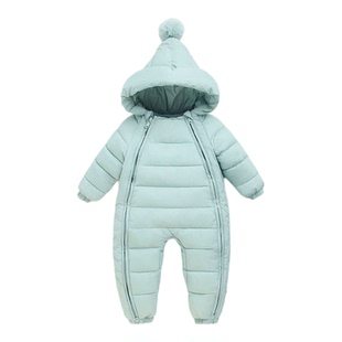 婧麒婴儿棉服2025新款冬季宝宝加厚保暖连体衣新生儿宝宝外出棉衣