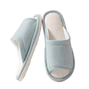 爱鹿特拖鞋男士拖鞋夏休闲2025新款居家室内软底静音布艺露趾透气